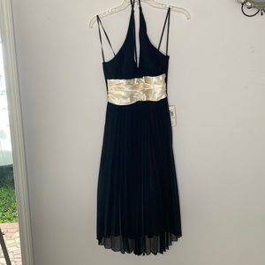 Cream and black dress